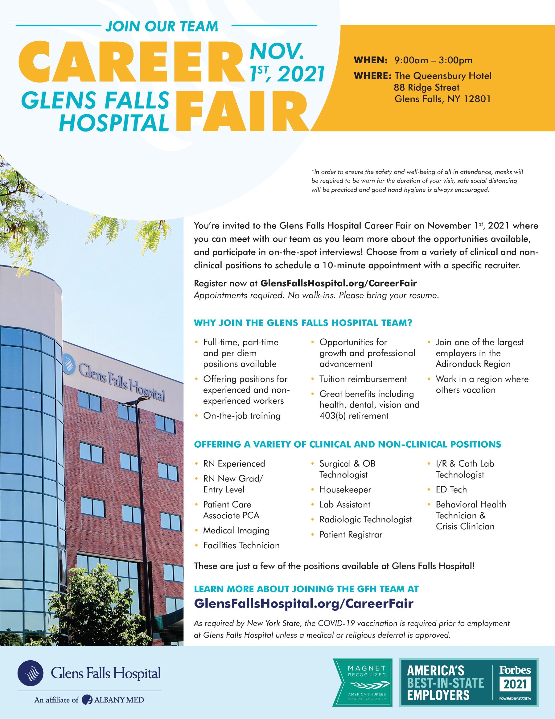 Glens Falls Hospital Career Fair Glens Falls Hospital